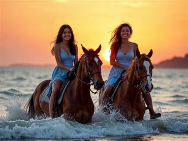 Desert and Sea Horseback Riding Tour with Transfer